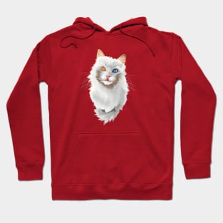 White Pussy Cat Hoodie